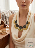 Inc Gold-Tone Resin Hearts and Fringe Statement Necklace, 18 + 3 Extender by Vanessa Jane