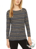 Anne Klein Womens Striped Boatneck T-Shirt, Size Large by Vanessa Jane
