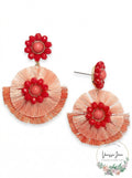 INC International Concepts Gold-Tone Beaded & Fringe Drop Earrings (Coral) by Vanessa Jane