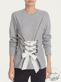 Derek Lam 10 Crosby Lace-Up Sweatshirt, Size XS by Vanessa Jane