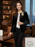 International Concepts Velvet Peplum Jacket, Size Medium by Vanessa Jane