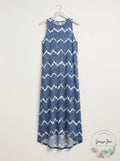 Roudelain A1134 Flint Stone Printed Maxi Loungewear Nightgown Size Medium by Vanessa Jane