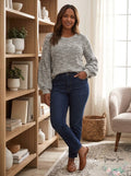Style & Co Contrast Balloon-Sleeve Top, Small by Vanessa Jane