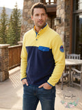 Club Room Mens Button-Pocket Colorblocked Fleece Pullover, Size 3XL by Vanessa Jane
