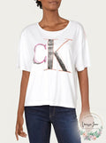 Calvin Klein Jeans Embroidered Logo T-Shirt, Size Large by Vanessa Jane
