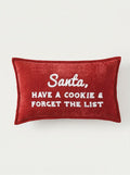 Lacourte Santa Cookie List Decorative Pillow, 14″ x 24″ by Vanessa Jane