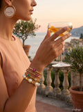 Thalia Sodi Gold-Tone 4-Pc. Set Imitation Pearl and Crystal Bangle Bracelets by Vanessa Jane