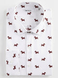 Bar Iii Mens Slim-Fit Stretch Scottie Print Dress Shirt, Size Small by Vanessa Jane