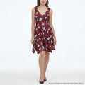 Kensie Printed Handkerchief-Hem Fit & Flare Dress, Size 6 by Vanessa Jane