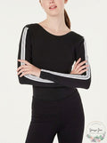 Material Girl Active Juniors Sporty Striped Bodysuit, Size Medium by Vanessa Jane