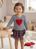 Kids Headquarters Little Girls Rosette Heart Top, Size 6X by Vanessa Jane