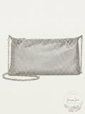 International Concepts Women's Tahlor Mesh Crossbody Pouch, Silver, Size OS by Vanessa Jane