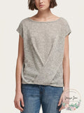 DKNY Heather Gray Drape-Front Sweater Size Medium by Vanessa Jane