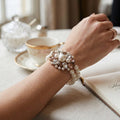 Charter Club Gold-Tone Crystal, Stone & Imitation Pearl Double-Row Bracelet by Vanessa Jane