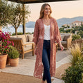 Rebellion Again Mauve Long Lace Kimono Duster by Vanessa Jane