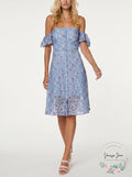 Avec Les Filles Womens Lace Button-Down Shift Dress, Size 10 by Vanessa Jane