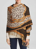 Echo Womens Wool Blend Fringe Scarf by Vanessa Jane