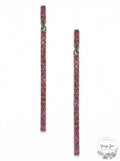 International Concepts Hematite-Tone Pave Stick Linear Drop Earrings by Vanessa Jane