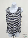 Style & Co Striped Button-Down Tank Top , Size Petite Large by Vanessa Jane