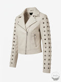INC International Concepts Studded Faux-Leather Moto Jacket,Medium by Vanessa Jane