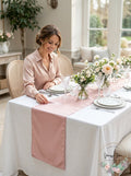 MDS Pack of 25 Wedding 12 x 108 Inch Satin Table Runner for Wedding Banquet Deco by Vanessa Jane