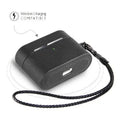 Retro Black Leather Case - Apple AirPods Pro (1st Generation) by Zerodamage Sahara Case LLC