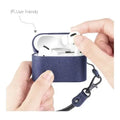 Retro Blue Leather Case - Apple AirPods Pro (1st Generation) by Zerodamage Sahara Case LLC