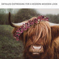 Retro Floral Crown Highland Cow Canvas Wall Art by Tailored Canvases