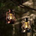 Retro Kerosene Lamp LED Horse Lantern Outdoor Waterproof Portable Rechargeable Solar Powered Flame Light by DailySale