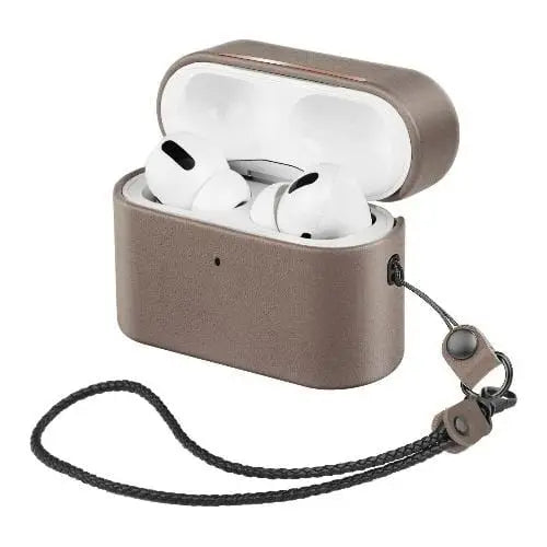 Retro Sky Gray Leather Case - Apple AirPods Pro (1st Generation) by Zerodamage Sahara Case LLC