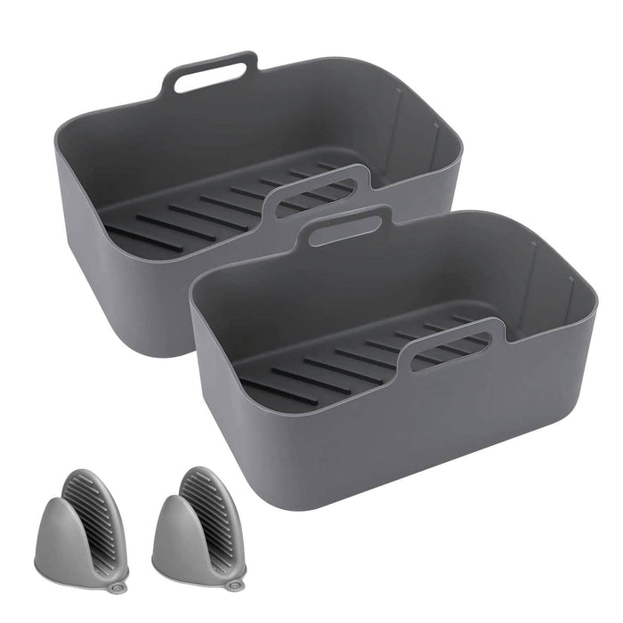 Reusable Air Fryer Silicone Pot Rectangle Replacement of Parchment Liners 6-8 Quart by DailySale