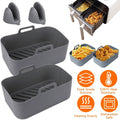 Reusable Air Fryer Silicone Pot Rectangle Replacement of Parchment Liners 6-8 Quart by DailySale
