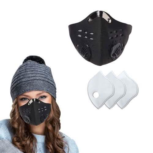 Reusable Face Mask with 3 Carbon Filters by DailySale