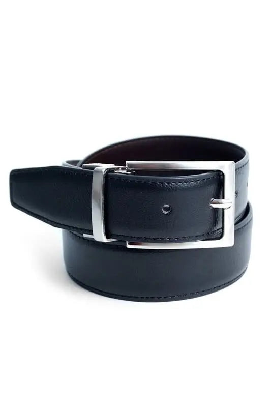 Reversible Genuine Leather Black/Brown Men's Belt by Boutique 23