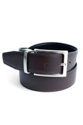 Reversible Genuine Leather Black/Brown Men's Belt by Boutique 23