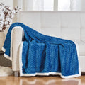 Reversible Soft Braided Sherpa Throw Blanket by DailySale