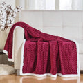 Reversible Soft Braided Sherpa Throw Blanket by DailySale