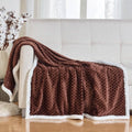 Reversible Soft Braided Sherpa Throw Blanket by DailySale