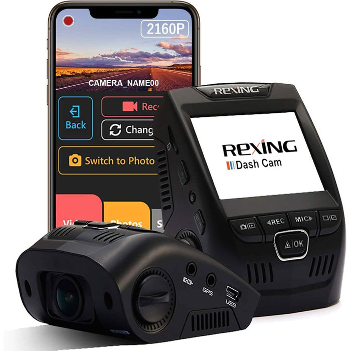 REXING V1 - 4K Ultra HD Car Dash Cam 2.4" LCD Screen (Refurbished) by DailySale