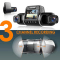 RexingUSA V2 PRO AI Dash Cam 3-Channel Front/Cabin/Rear (Refurbished) by DailySale