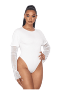 Rhinestone Sleeve Bodysuit by The House of Stylez