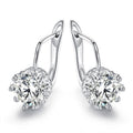 Rhodium Swarovski Elements Huggie-Hoop Earring by DailySale