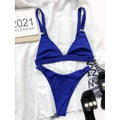 Rib Ring Linked High Cut Bikini Swimsuit by DailySale
