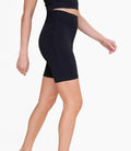 Ribbed High - Waist Biker Shorts - Black by Boutique 23