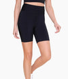 Ribbed High - Waist Biker Shorts - Black