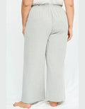 Ribbed Paperbag Wide Leg Pants - Grey by Boutique 23
