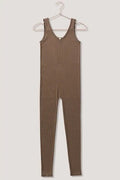 Ribbed Sports Bodysuit - Brown by Boutique 23