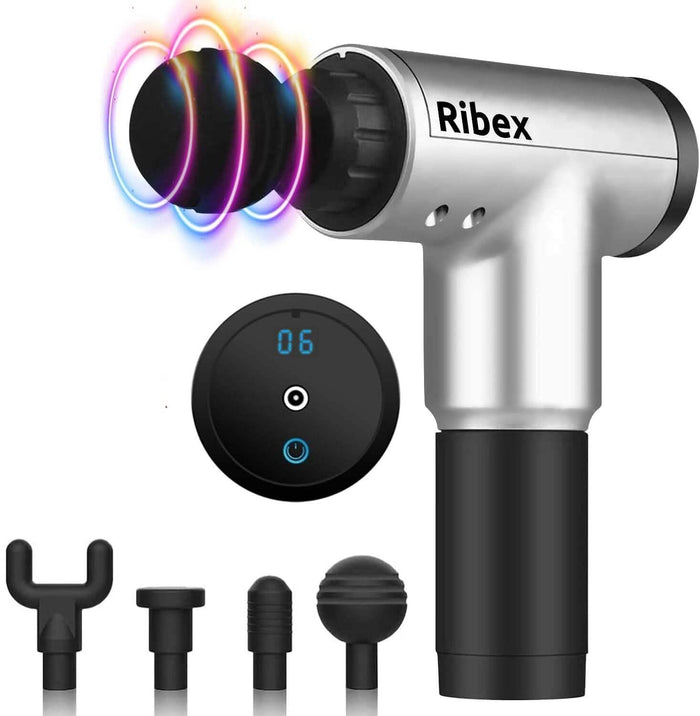 Ribex Pro Massage Gun With 4 Attachable Heads by DailySale