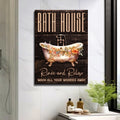 Rinse And Relax Bath House Sign by Tailored Canvases
