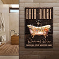 Rinse And Relax Bath House Sign by Tailored Canvases